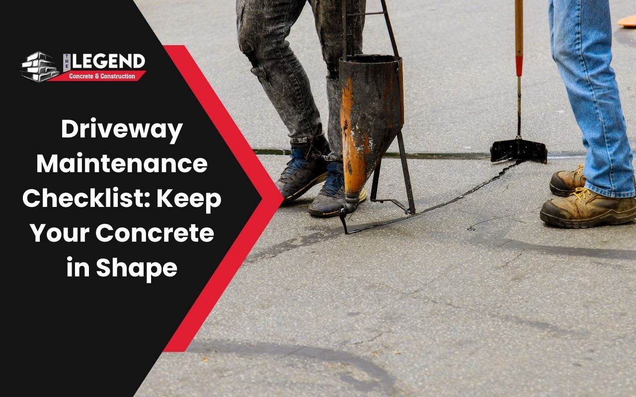 A worker applying a concrete sealer to protect against moisture.
