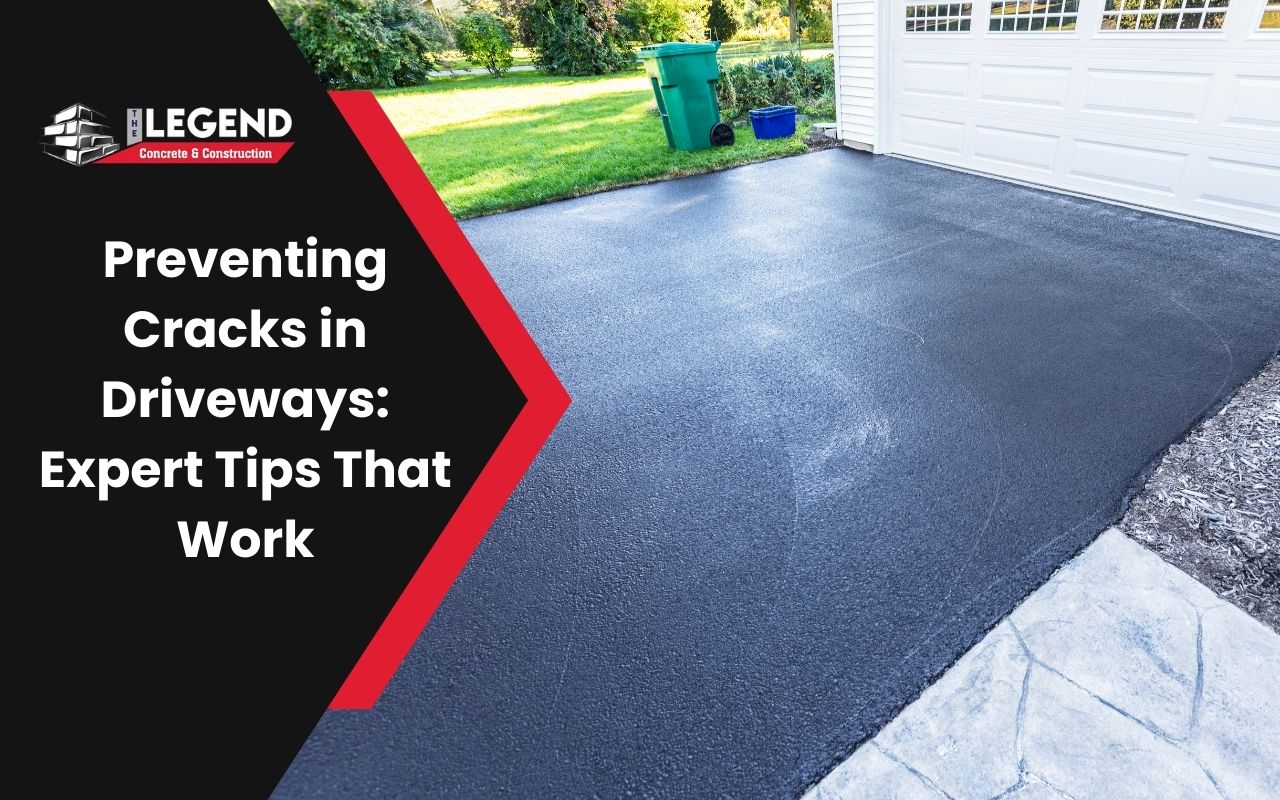 Applying a sealer to protect a concrete driveway from water damage.