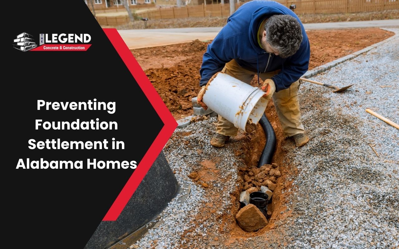 Proper drainage setup around home foundation