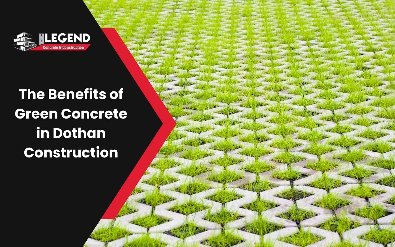 Close-up of green concrete mix used in sustainable construction