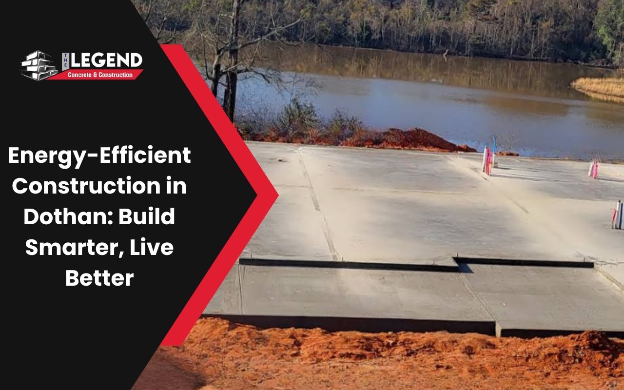 Concrete foundation with built-in thermal insulation in a Dothan home