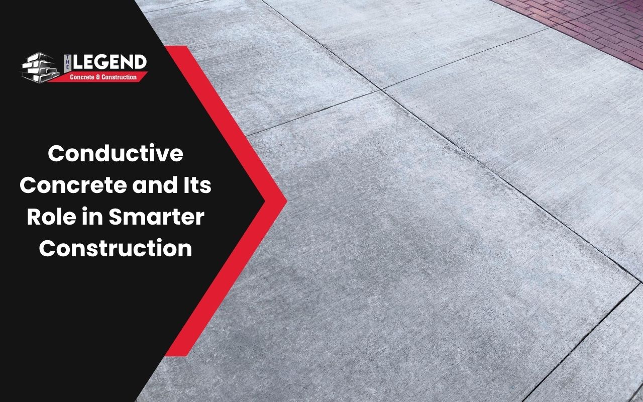 Heated driveway made with conductive concrete in a residential setting