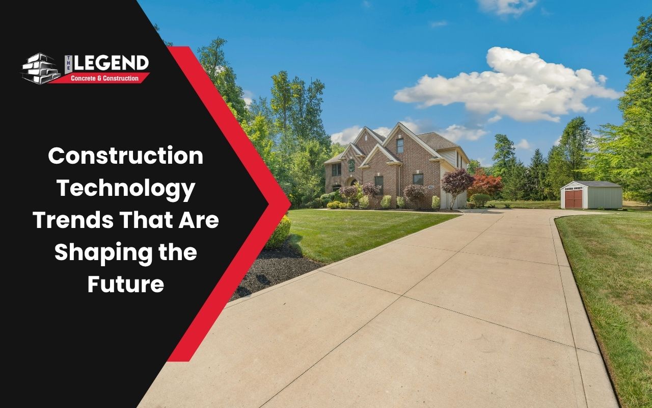 Finished driveway built using advanced concrete technology