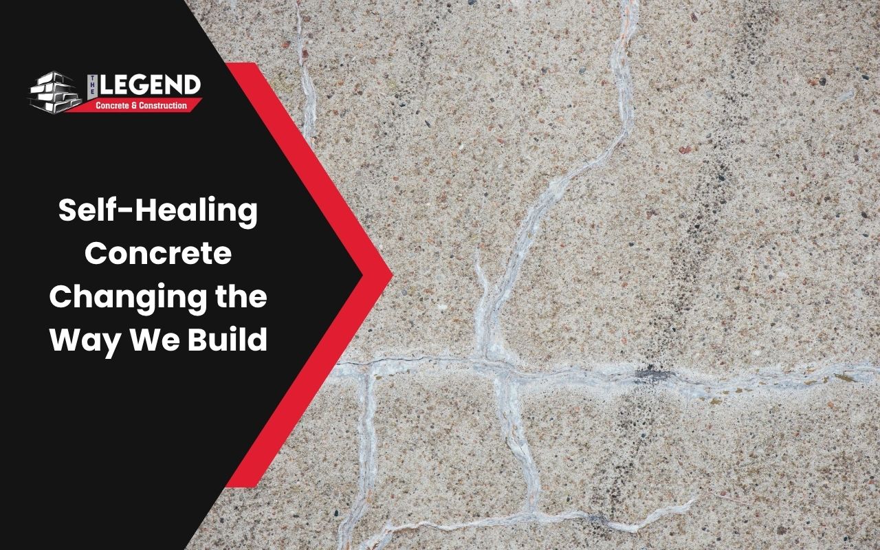 Concrete surface showing natural self-healing of small crack
