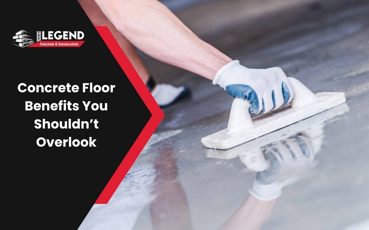 Clean polished concrete flooring in a retail space