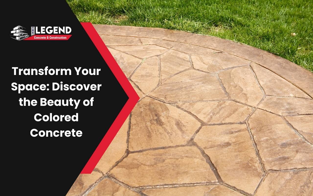 colored concrete patio and walkway