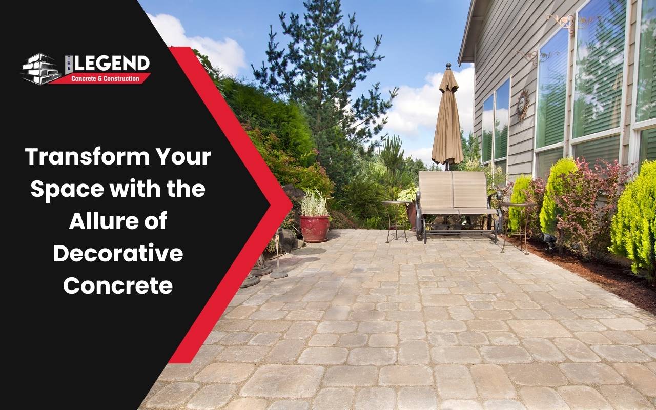 Decorative concrete patio design in Dothan with modern finishes