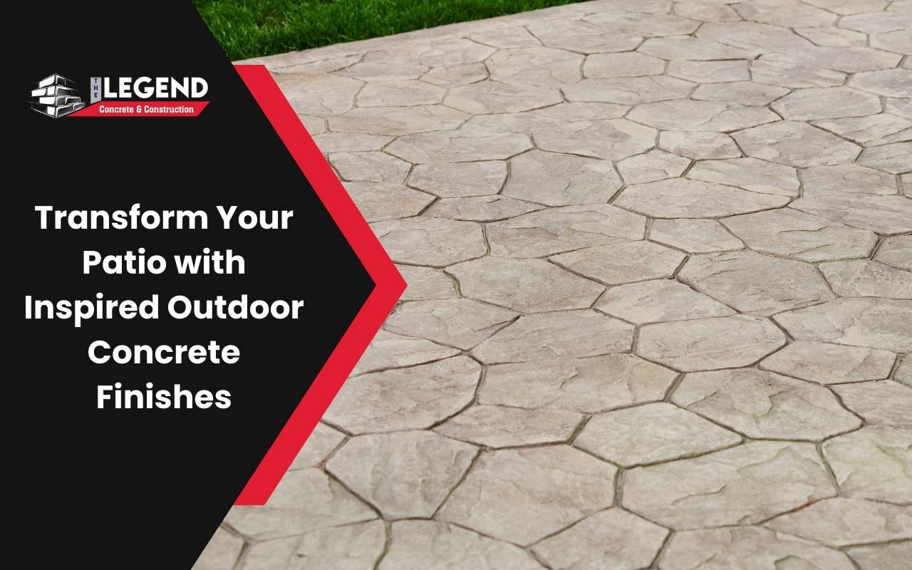 Stamped outdoor concrete finishes on a Dothan patio