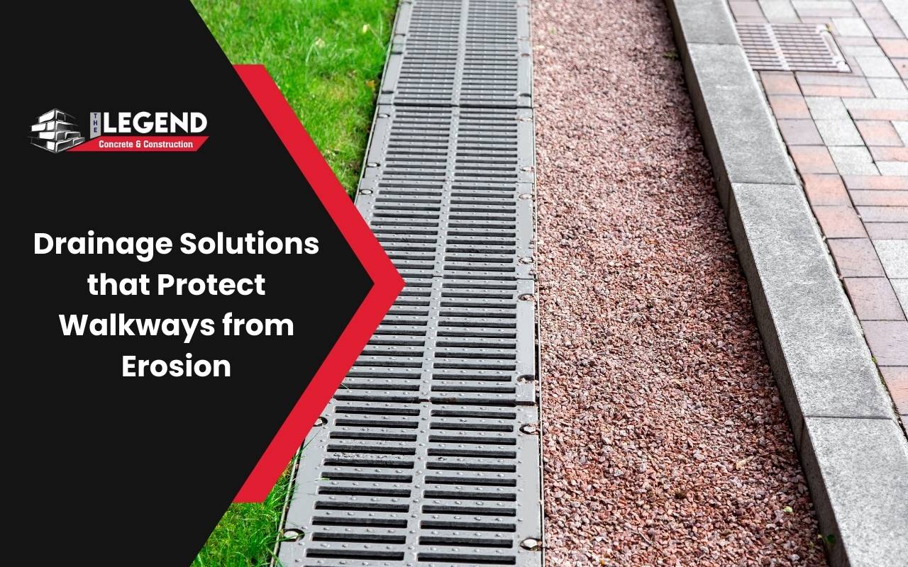 French drain system as part of walkway drainage solutions