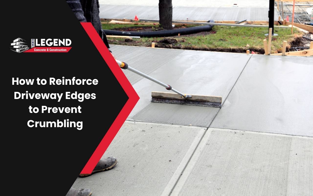 Installation process for effective driveway edge reinforcement