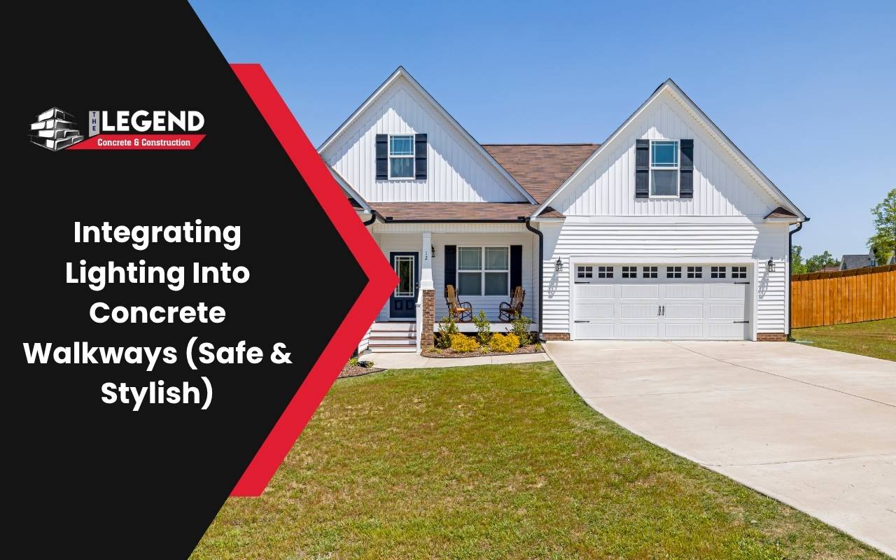 conduit planning layout for walkway lighting concrete project