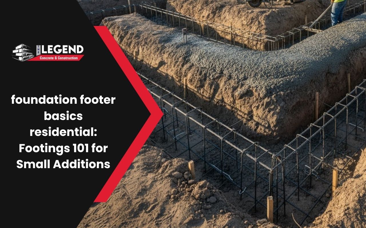 Concrete pour for footings illustrating foundation footer basics residential