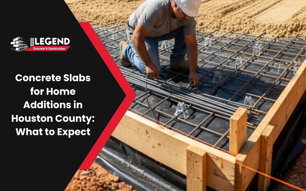 Site prep for home addition concrete slab Houston County