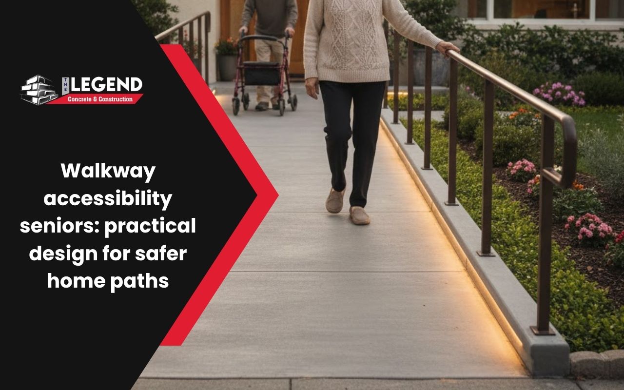 Gentle slopes for walkway accessibility seniors at home