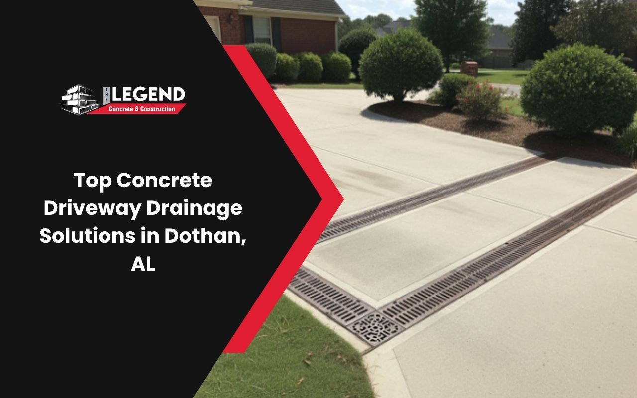 Concrete driveway drainage solutions in Dothan, AL for a clean residential driveway