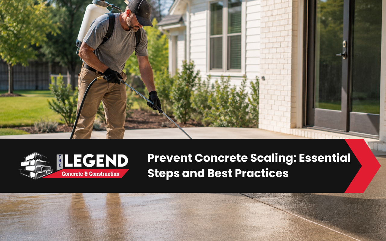 Concrete scaling prevention for an outdoor surface in Dothan, Alabama